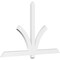 Ekena Millwork Redmond Architectural Grade PVC Gable Bracket, 72"W x 45"H x 2"D x 4"F, 15/12 Pitch GBP072X45X0204RED00 - alternate 1